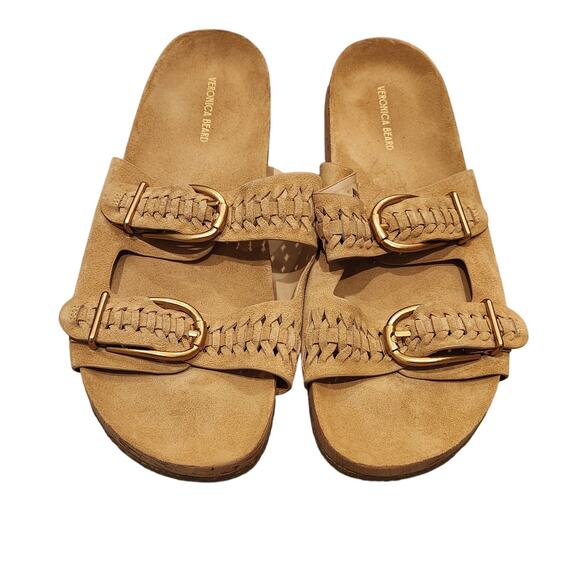 Veronica Beard Paige suede tan sandals size 9.5 - Picture 4 of 6